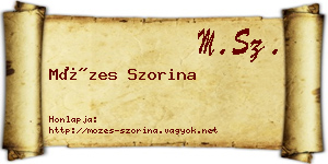 Mózes Szorina névjegykártya
